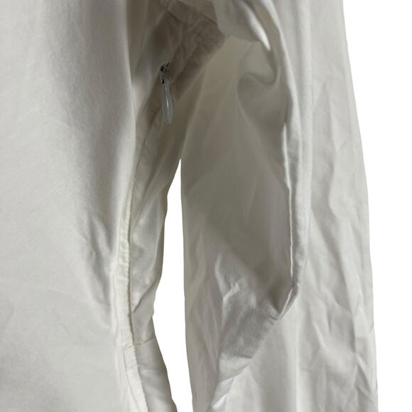 Tanya Taylor Winnie White Long Sleeve Poplin Wrap Shirt Mini Dress Size 6 - Picture 9 of 14